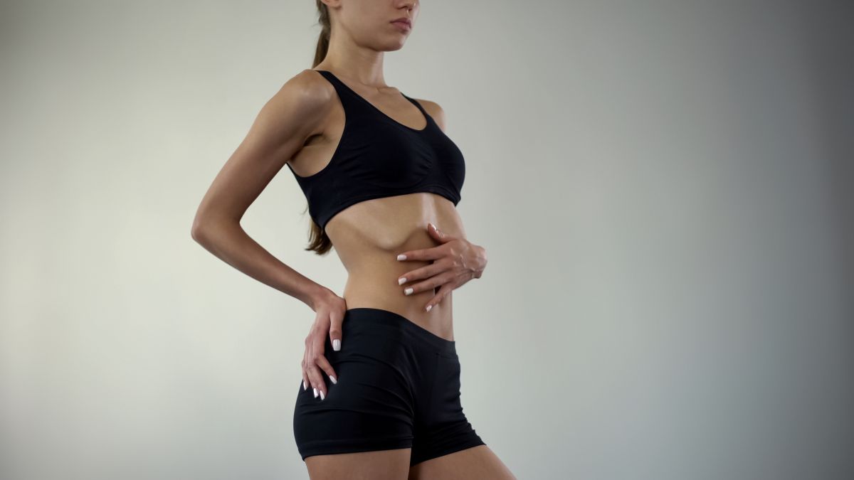 Sports Lady Doing Breathing Exercises, Weight Loss, Active Lifes