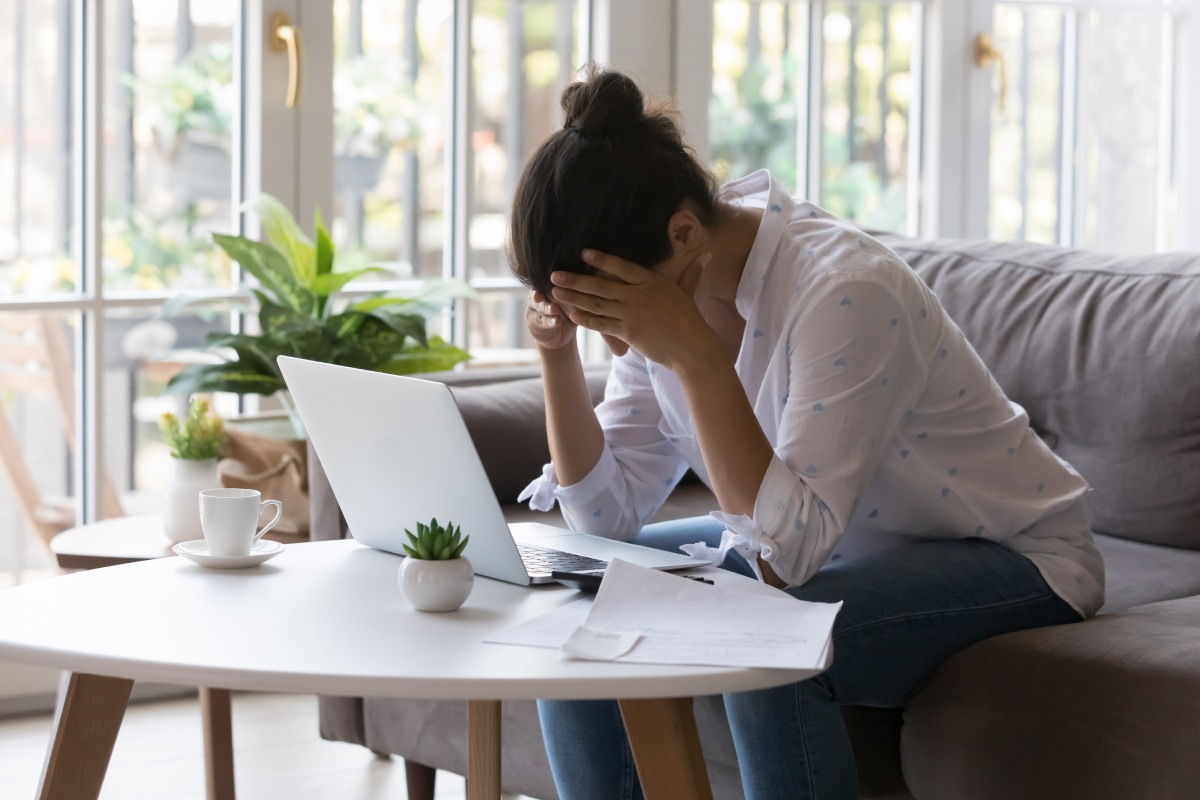 stressed business woman